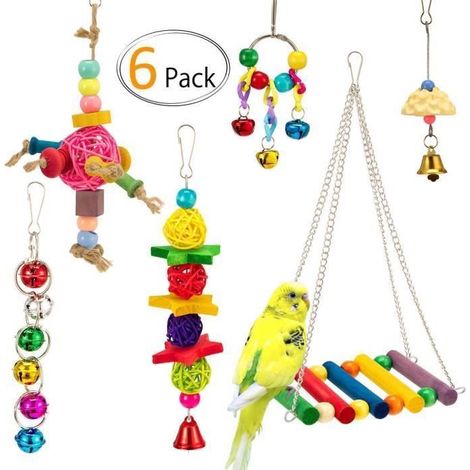 Petite Cage pour Perroquet Jouets pour Perruche calopsitte Conures inséparables