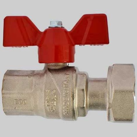 VALVOLA FEMMINA CON DADO GIREVOLE - 3/4 x 1" G