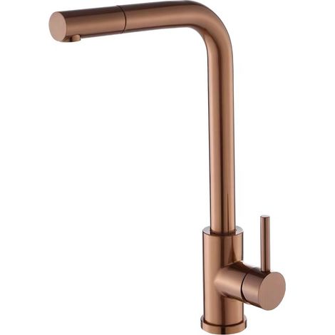 Grifo de cocina oro rosa redondo agua fría Amur de Valaz (1/4)