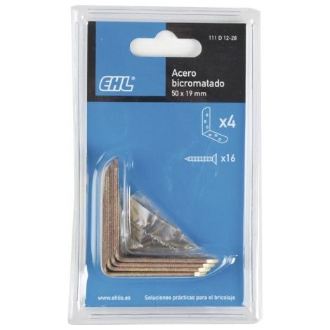 ESCUADRA ANGULO BICR. 60MM 4 UDS. EHL - EHLIS