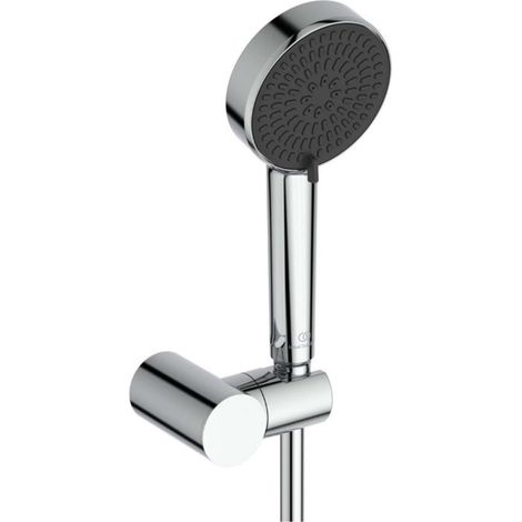 Ideal Standard Idealrain - Conjunto de alcachofa de ducha, soporte y manguera, 2 chorros, cromo BE153AA