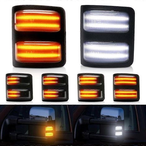 1 paire de feux de position latéraux séquentiels ambre et blanc avec clignotants (1/4)