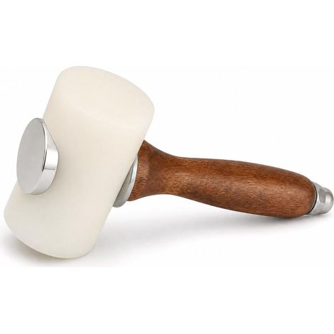 Marteau en Cuir, Outils de Fabrication du Cuir, Outils en Cuir avec Manche en Bois, Construction en Acier Inoxydable pour la Sculpture du Cuir (1/5)