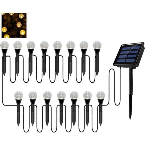 Lampe solaire Solaire Powered Jardin Piquet Lampe Faux Cr - étanche LED éclairage – Lumière chaude (1/5)