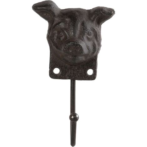 Esschert Design Haken Schweinekopf 11,4 cm - Gusseisen
