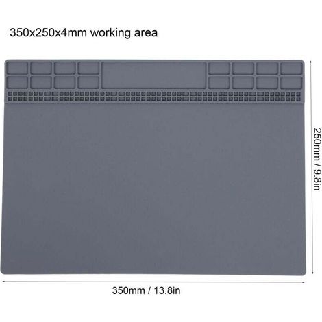 Heat Resistant Silicone Soldering Mat 350x250x4mm for Electronics Tools (1/4)