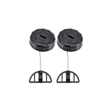 2pcs Bouchon Reservoir Essence et Huile Tronçonneuse, Tronconneuse de Rechange, Accessoires Tondeuse Débroussailleuse, Joint Debroussailleuse Fiable - (1/5)