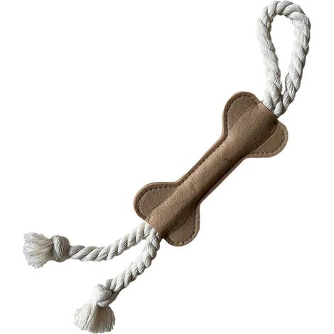 interactif chien Rope jouet – Felt Bone Shape – pour nettoyage des dents chiot dentition – Chameau (1/5)