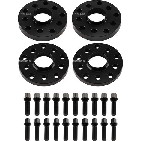 2x15mm 2x20mm Wheel Spacers Black for Audi A1 A2 A3 TT 5x100/112mm Aluminum Set (1/5)