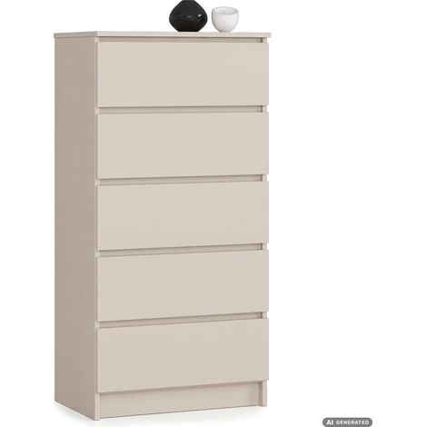 Comò K60 Cashmere 60 cm 5 cassetti 60x40x121 cm (1/5)