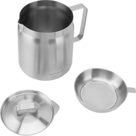 2-Liter-Fettabscheider aus Edelstahl mit Filter und Deckel für die Küche (1/5)