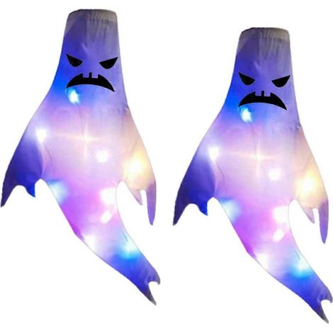 Décoration d'Halloween, Pendentif fantôme lumineux à suspendre, B-- (1/5)