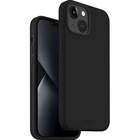 Coque Uniq Lino noire pour iPhone 14 Plus (1/5)