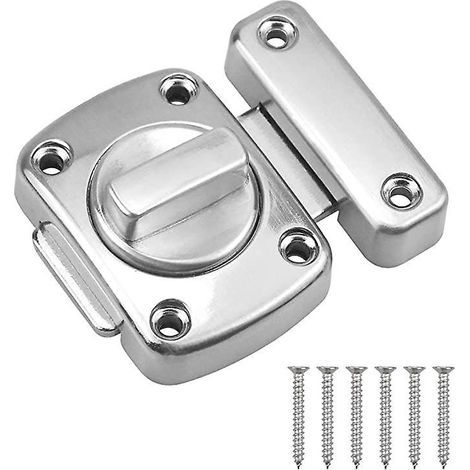 loquet Porte Petit Serrures Verrouillage Porte De Loquet Pour Porte Salle De Bains Chambre Toilette Avec 6 Vis (1/5)