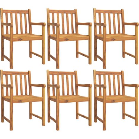 Maison Exclusive - Sillas de jardín 6 uds madera maciza de acacia
