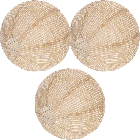 Set of 3 Fabric Lampshades Hanging Lantern Indoor Round Lampshade 20.00 cm Vintage Style for Living Room, Bedroom, Wedding Rustic and Patio (1/5)