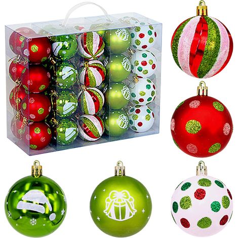 Boules d'ornement en plastique pour Festival, motif Unique-6