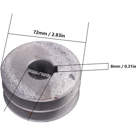 Poulie roue motrice 400 pour moteur découpeuse acier accessoire 72mm en acier 1 pièce (1/5)