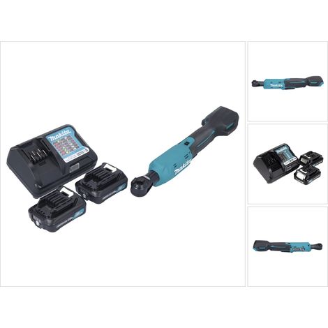 Makita WR 100 DWA Akku Ratschenschrauber 12 V 47,5 Nm 1/4" 3/8" + 2x Akku 2,0 Ah + Ladegerät (1/5)