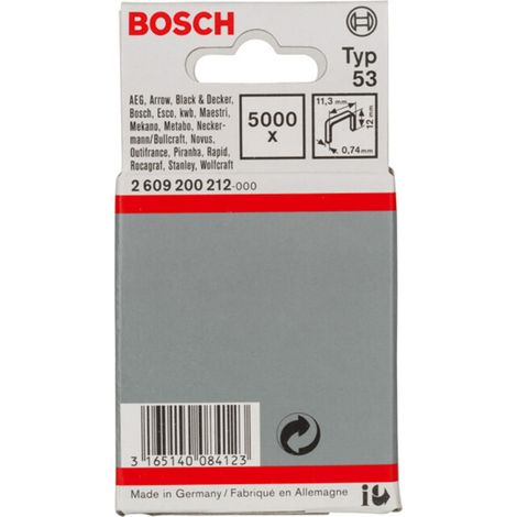 Serre-fils fin Bosch type 53 11,4 x 0,74 x 12 mm 5000 pièces