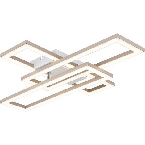 Plafonnier, lampe de plafond, lampe de salon, lampe design, LED couleur sable, L 55 cm