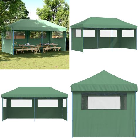 Tente de réception pliable escamotable 3 parois latérales vert - Tente De Réception - Abri Extérieur - Chapiteau - Structure Extérieure - Événement En Plein Air - Home & Living (1/5)