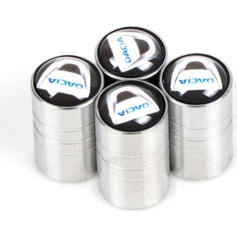 (Style 4) 4 bouchons de valve de pneu en métal neufs, compatibles avec Dacia Duster, Logan, Sandero 2, McV et autres modèles. (1/5)