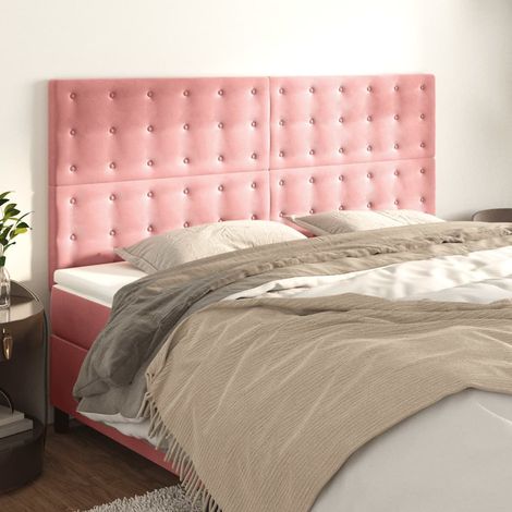 Tête de lit Rose 180x5x118/128 cm Velours (1/5)