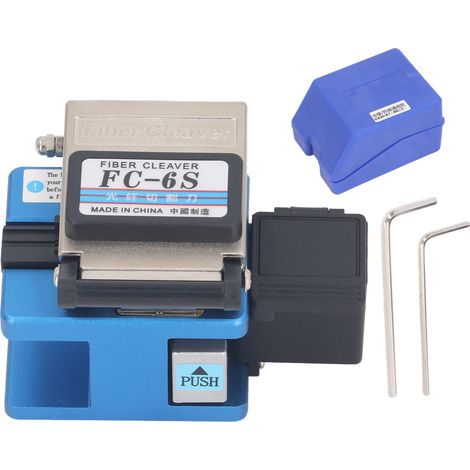 [JAMAIS UTILISÉ]Kit de coupe de fibres optiques haute précision pour soudage à froid et fusion à chaud avec coffret de rangement FC-6S bleu (1/5)
