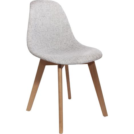Chaise design scandinave en grosse maille FLORA (1/5)