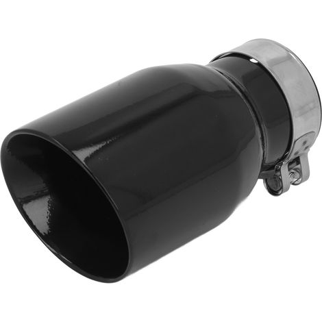 Embout d'échappement biseauté de 160 mm, entrée de pot d'échappement de 60 mm, sortie de 89 mm, en acier inoxydable noir pour système d'émission automobile (1/5)