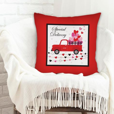 Housse de coussin 45x45 cm en polyester élégant pour décoration de maison pour la saint-valentin