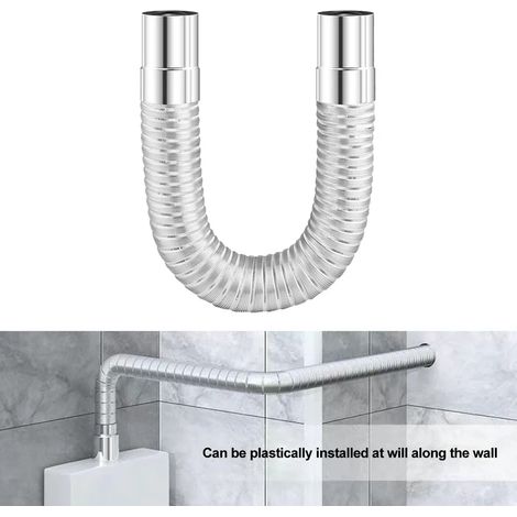 Coude en acier inoxydable pour conduit de cheminée, tuyau flexible multi-conduits pour poêle à bois, tuyau d'évacuation pour poêles de cuisine portables (1/4)