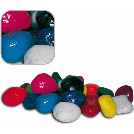 TRADE SHOP - Ciottoli Arcobaleno Per Il Fondo Acquario Ambiente Colorato Pesci -