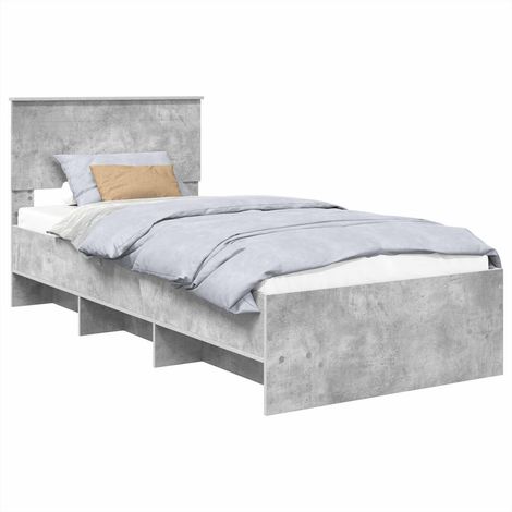Maison Exclusive - Struttura del letto con testiera Grigio cemento 80 x 200 cm