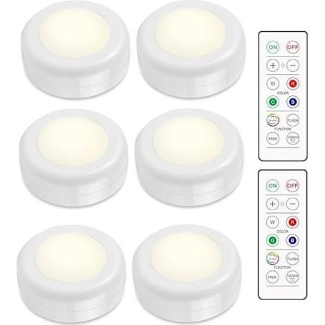 LED-Spot-Set – 6 elegante Lampen mit 2 praktischen Fernbedienungen (1/5)