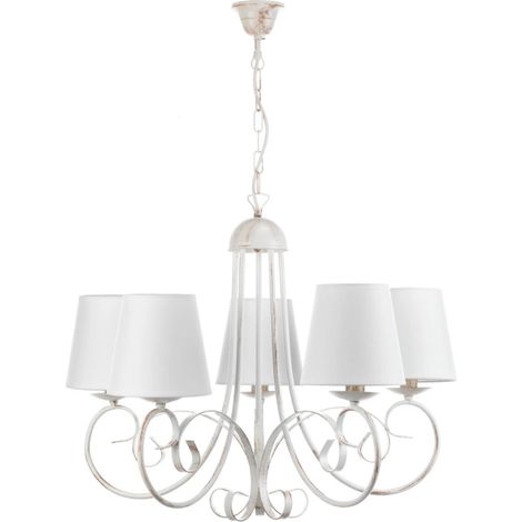 lampadario "pompei" con 5 punti luce in metallo, e14 (1/4)
