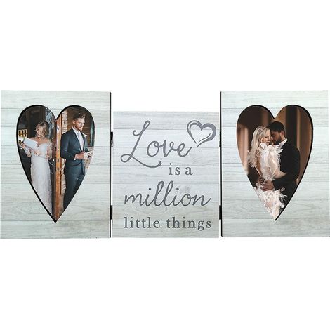 Cadre photo moderne en bois MDF naturel pour photos de mariage et décoration intérieure (1/4)