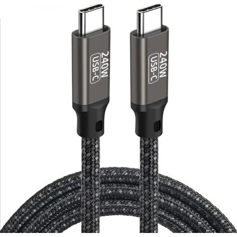 Cable USB C Macho a USB-C Macho PD3.1 240W 5A/48V 0.50 M Negro (1/5)
