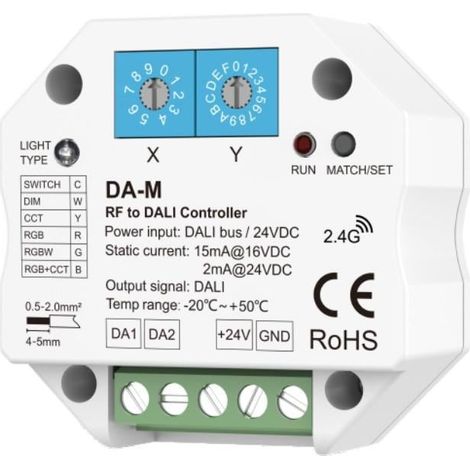 Convertidor RF a DALI compatible con Mando, Tuya Wifi y Hue Blanco (1/3)