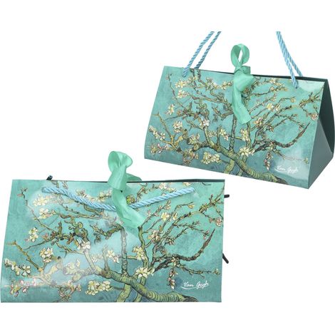 Set di 6 sacchetti regalo Carmani con motivo "Mandorlo in fiore" di Van Gogh (1/5)