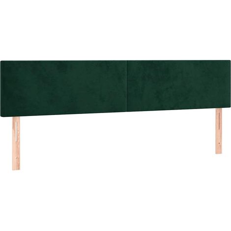 Têtes de lit Vert foncé 200x5x78/88 cm Velours (1/5)