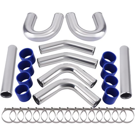 Universal 3" 76mm Ladeluftkühler Turbo Boost Piping Rohr Schlauch Kit Klemme Kit (1/5)