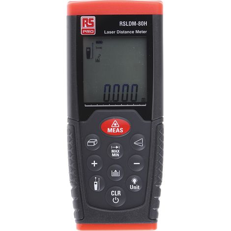 Télémètre laser RS PRO RSLDM-80H d'une portée de 0,05 80m ±1,5 mm Impérial, Métrique ( Prix pour 1 )
