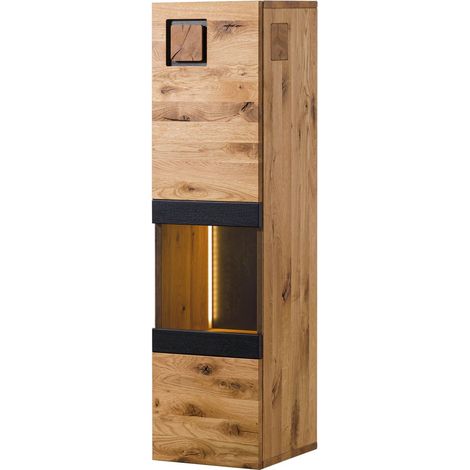 Hängevitrine Wildeiche 33x33,5x123 natur geölt/lackiert KITZBÜHEL 100