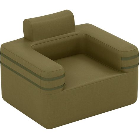 COSTWAY Divano Gonfiabile da Campeggio, Poltrona Gonfiabile con Pompa ad Aria, Divano Singolo in Tessuto Oxford con Tasca Portaoggetti, per Interno ed Esterno, 103 x 83 x 78 cm (1/5)