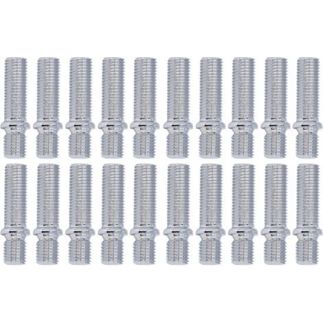 Boulons de roue M12x1,25, adaptateurs de boulons de roue, 20 boulons adaptateurs de boulons de roue, 50 mm de long, adaptateurs de boulons de roue de voiture 33 mm, boulons adaptateurs de boulons de r (1/5)