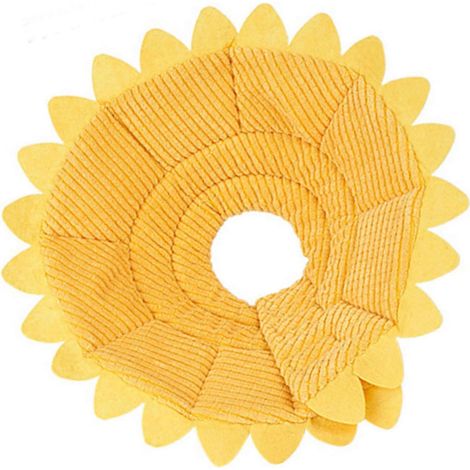 Collier de récupération pour animaux de compagnie, anti-léchage et morsure, ajustable, en forme de fleur mignonne, pour chat et chien, style élisabéthain. (1/2)