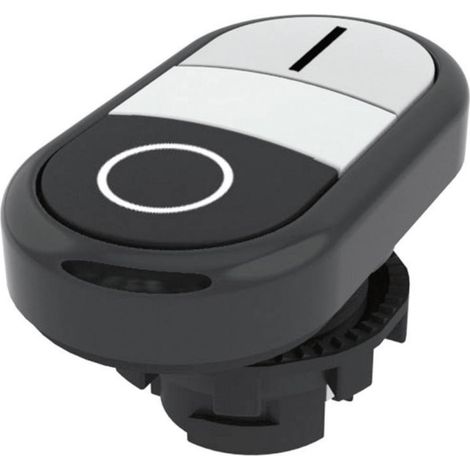 Pizzato Elettrica E21PDRL1AAAA E21PDRL1AAAA Bouton-poussoir à double touche actionneur plat blanc, noir 1 pc(s) (1/2)