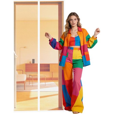 Moustiquaire Porte Fenetre 120 x 180 cm Différentes Tailles Magnétique (1/5)